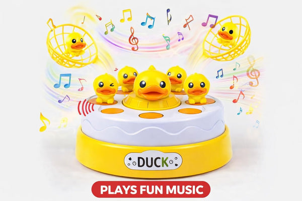 Bouncing Duck Carousel | Rotating Musical Sensory Toy for Babies 6-24 Months | The HAHA Toys