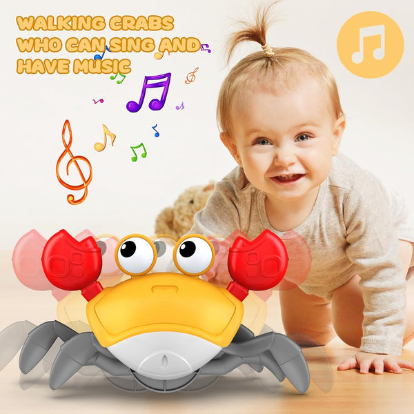 Induction Crawling Crab | Sensor-Activated Crawling Toy for Babies 6-12 Months | The HAHA Toys