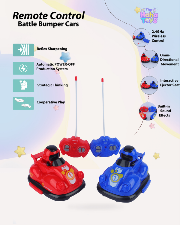 Remote Control Battery Bumper Car | Screen-Free RC Toy for Toddlers 2+ | The HAHA Toys