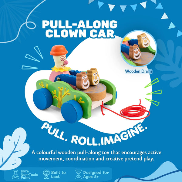 PULL-ALONG CLOWN