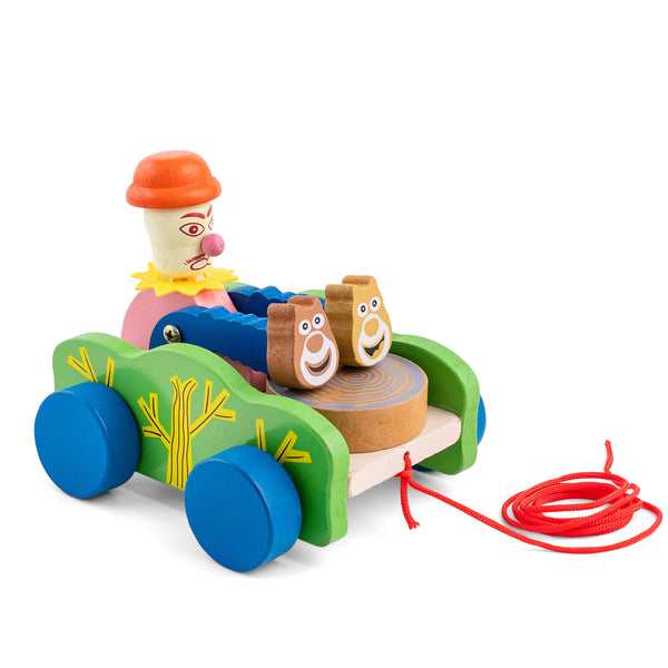 PULL-ALONG CLOWN