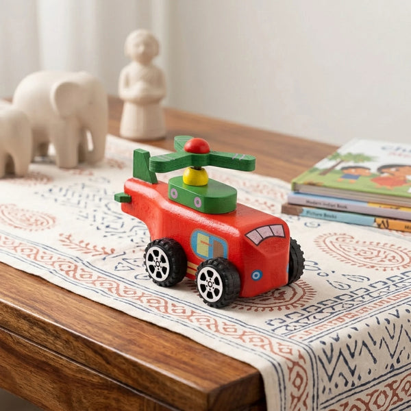 WOODEN HELICOPTER CAR