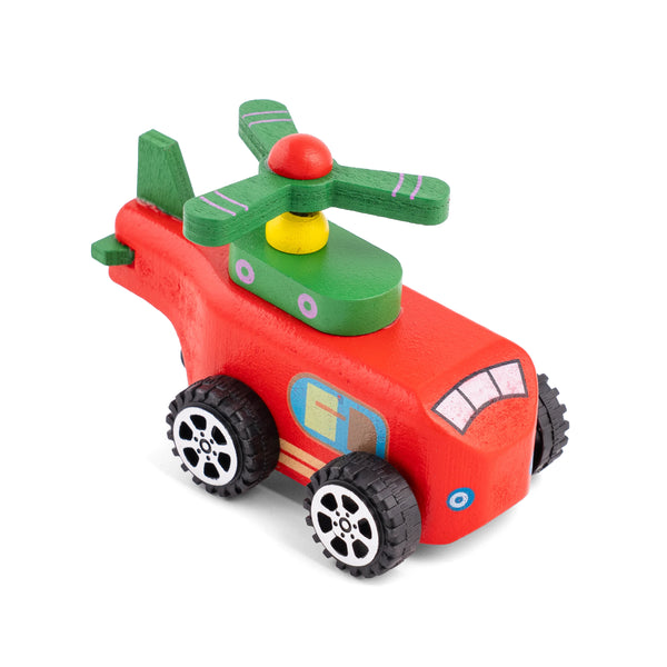 WOODEN HELICOPTER CAR