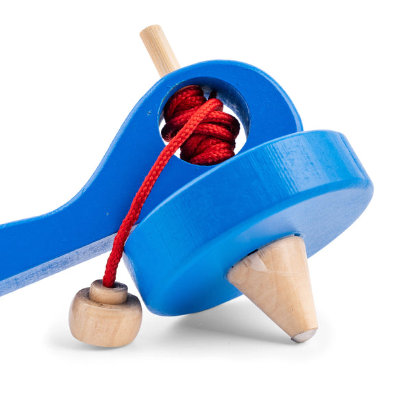 PULL-STRING SPINNING TOP