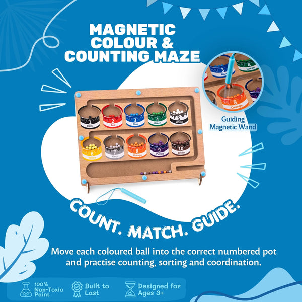 MAGNETIC COLOUR & COUNTING MAZE